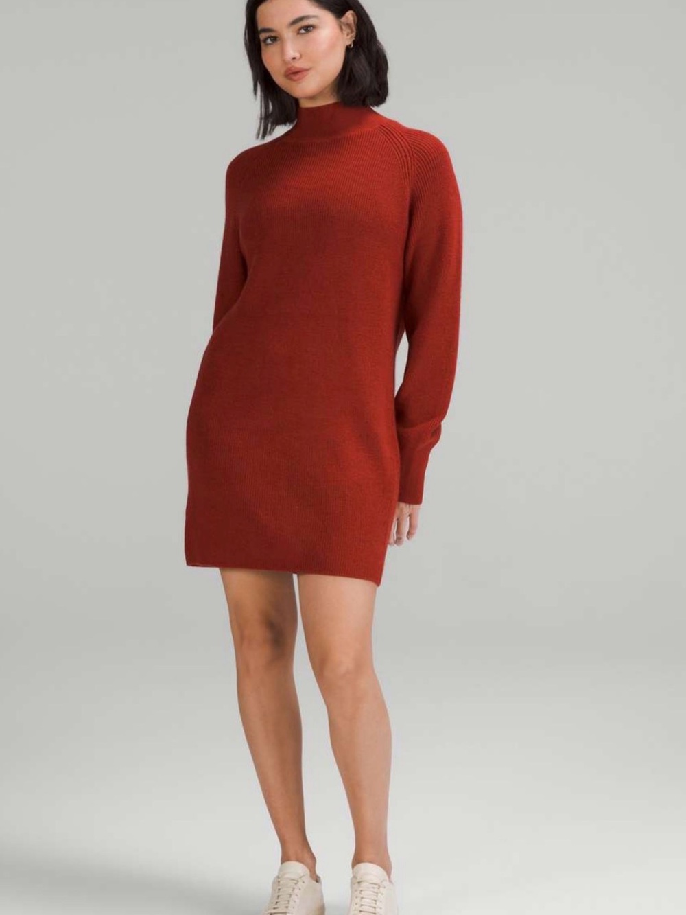 Lululemon Merino Wool-Blend Knit Dress in Cayenne